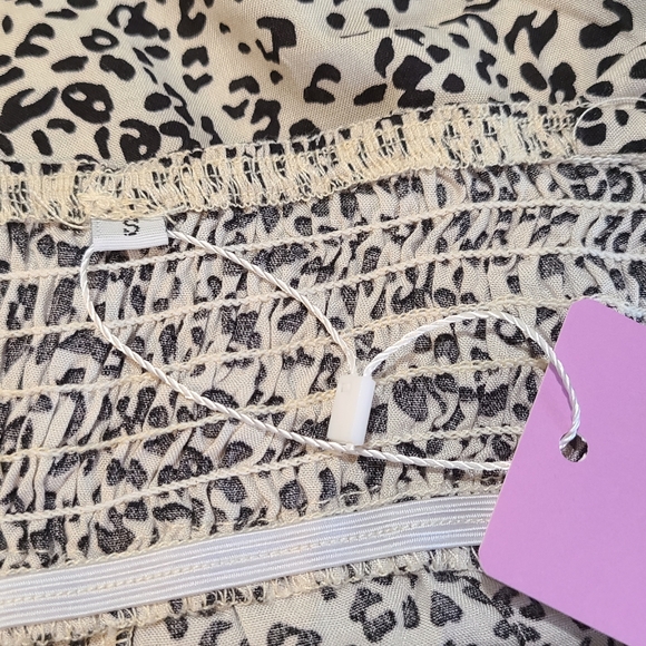 🖤 Women's Tiered Sleeveless Black/White Leopard Print Maxi Dress, Size Small - Picture 8 of 10